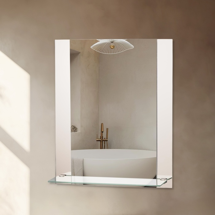 Зеркало, настенное, с полкой, 37&times;45 см