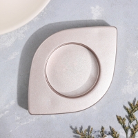 Подсвечник "Глаз. Мрамор" из гипса, 14,5х9,5х2см,шампань Подсвечник "Глаз. Мрамор" из гипса, 14,5х9,5х2см,шампань