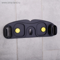 Держатель для швабр, 30×10×5 см, на липучке, с крючком, цвет МИКС Держатель для швабр, 30×10×5 см, на липучке, с крючком, цвет МИКС