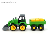 Конструктор винтовой &laquo;Трактор&raquo;, с электрическим шуруповертом, отверткой и насадками