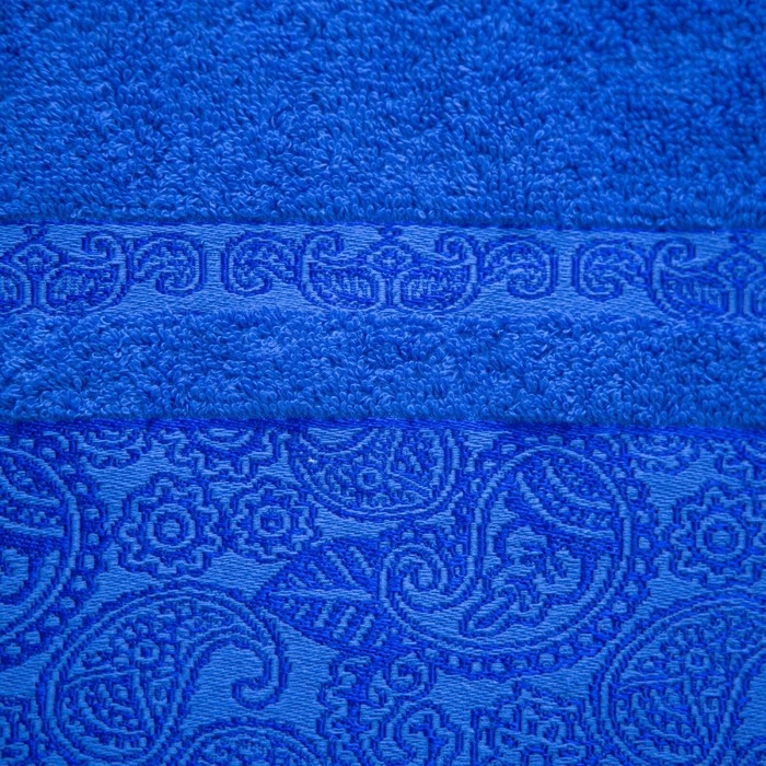 Полотенце махровое Бодринг 30х60см, синий, хлопок 100%, 430г/м2