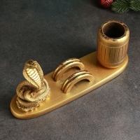 Кашпо - органайзер "Змея Кобра" золото с позолотой Кашпо - органайзер "Змея Кобра" золото с позолотой