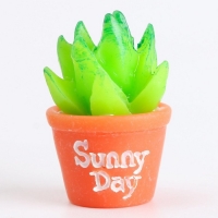 Миниатюра кукольная &laquo;Зеленый кактус&raquo;, набор 4 шт., размер 1 шт. &mdash; 1,5 &times; 2,5 &times; 1,5 см