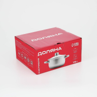 Кастрюля из нержавеющей стали Доляна &laquo;Гретте&raquo;, 1,6 л, d=16 см, с крышкой, капсульное дно, индукция