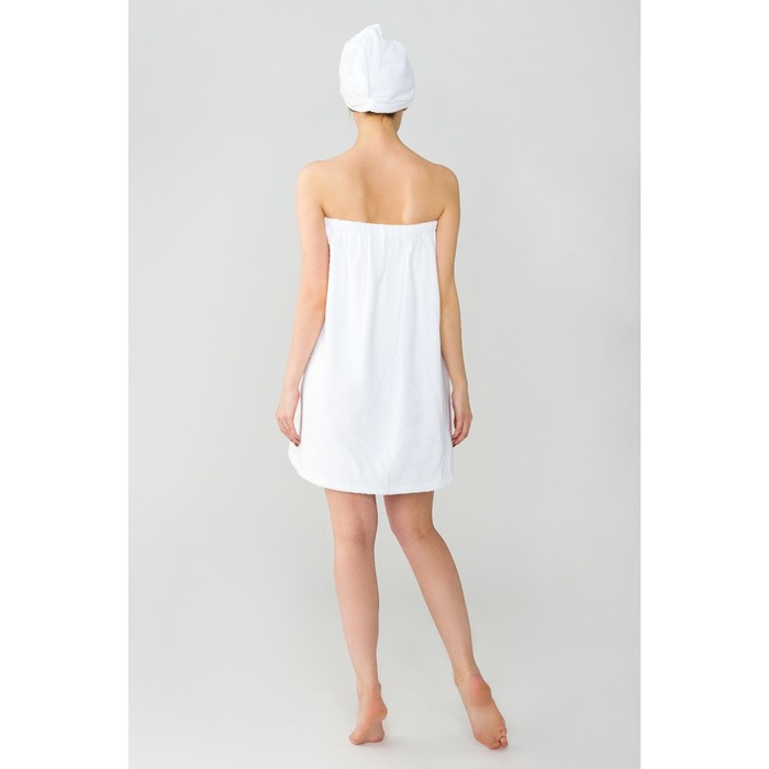 Набор для сауны Набор для сауны "Этель" парео (68х150 см) и чалма, цвет белый