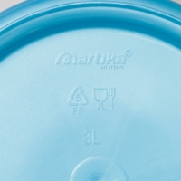 Ведро с крышкой &laquo;Соло&raquo;, 3 л, цвет голубой перламутр