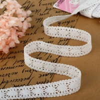Кружево вязаное, 20 мм &times; 2,7 &plusmn; 0,5 м, цвет белый