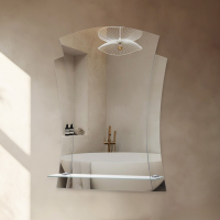 Зеркало &laquo;Лотос&raquo;, настенное, с полочкой, 48&times;55 см