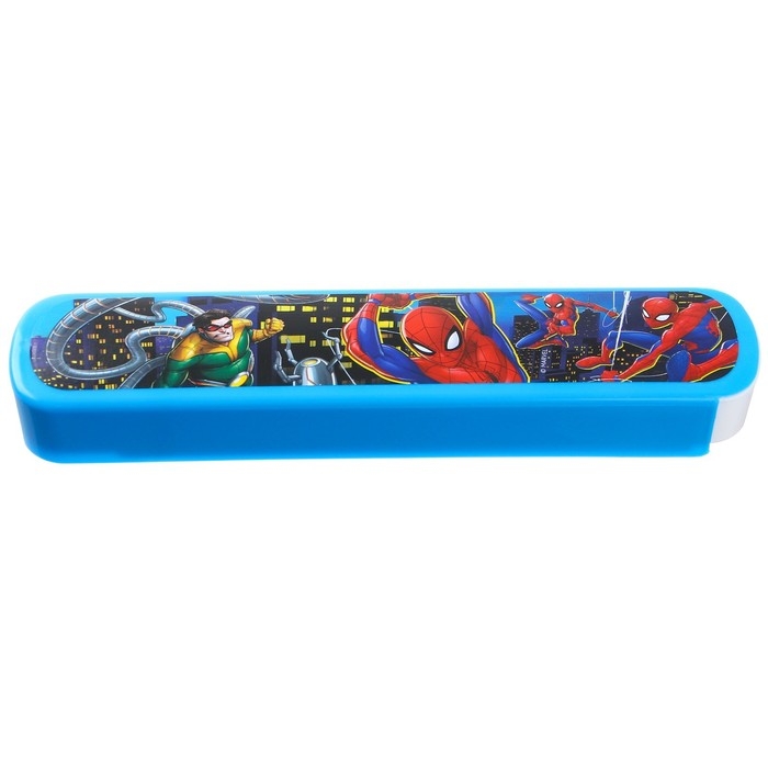 Пенал-футляр пластиковый, 43х200х23 мм, выдвижной, Человек-паук Пенал-футляр пластиковый, 43х200х23 мм, выдвижной, Человек-паук