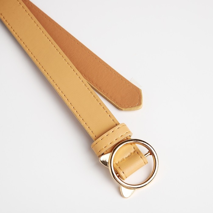 Ремень детский, ширина 2.5 см, пряжка металл, цвет бежевый