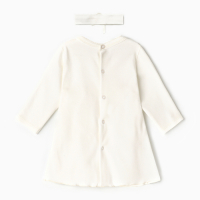 Набор Крошка Я: платье с длинным рукавом и повязка, на 1,5&ndash;2 г (86&ndash;92 см), 100 % хлопок