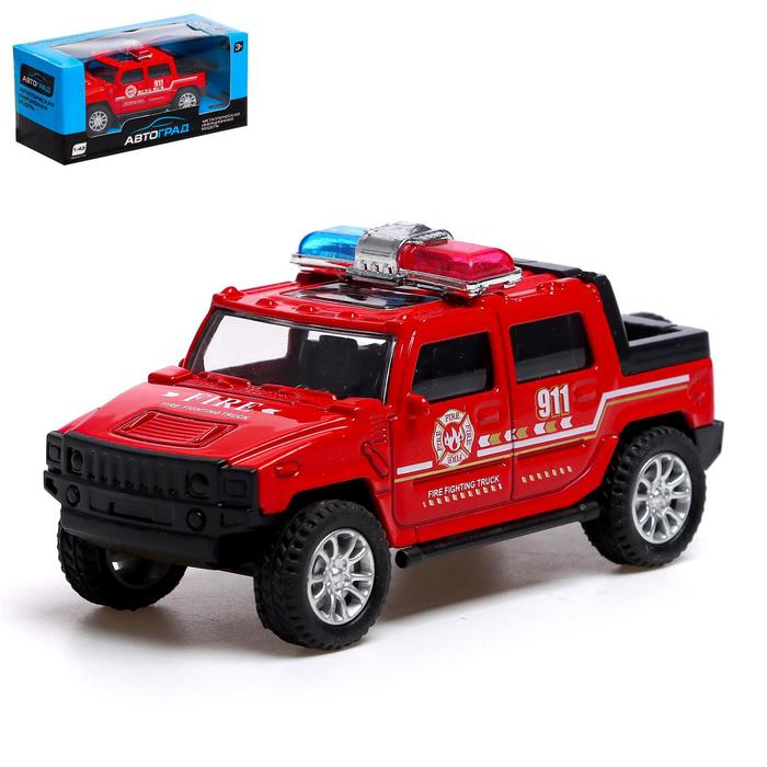 Машина металлическая &laquo;Пожарная служба&raquo;, масштаб 1:43, инерция