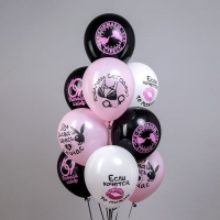 Шар латексный 12" &laquo;18+ Пошалим?&raquo; 5 диз., 2 ст., 2 цв., набор 25 шт., МИКС