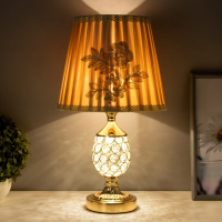 Лампа настольная "Авантюризм" 1x60Вт E27 золото низ подсветка 29х29х43 см RISALUX