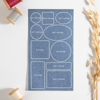 Набор заплаток джинсовых, клеевые, лист 10 &times; 18 см, 10 шт, цвет светлая джинса