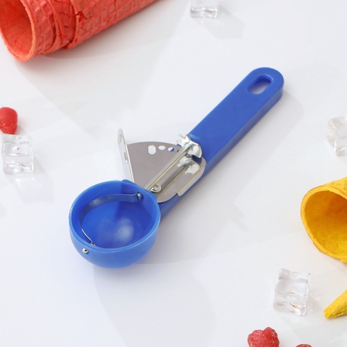 Ложка для мороженого Доляна &laquo;Помощник&raquo;, 20,5 см, 50 мл, цвет МИКС