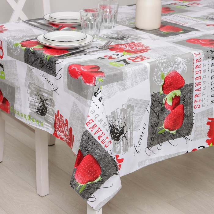 Клеёнка на стол Доляна, на нетканой основе, ширина 137 см, общая толщина 0,19 мм, рулон 20 м