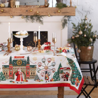 Набор новогодних салфеток Этель &laquo;Новогодняя ярмарка&raquo;, 40х40см 4 шт, хлопок, саржа