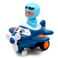 Самолет инерционный «Лайнер», работает от нажатия, МИКС Самолет инерционный «Лайнер», работает от нажатия, МИКС