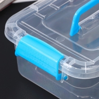 Контейнер для хранения, крышка с ручкой на защёлке, 20&times;15&times;7,5 см, цвет МИКС