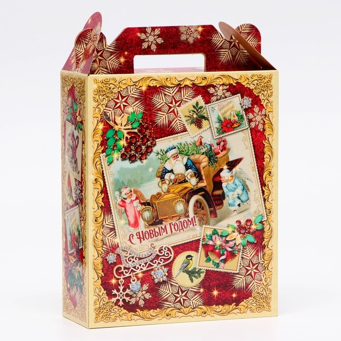 Новый год. Подарочная коробка новогодняя Столичный 17 х 7 х 25,5 см. Новый год. Подарочная коробка новогодняя Столичный 17 х 7 х 25,5 см.