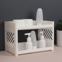 Органайзер для хранения, 2 секции, 24,2 × 15 × 16,7 см, цвет белый Органайзер для хранения, 2 секции, 24,2 × 15 × 16,7 см, цвет белый