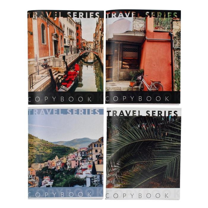 Тетрадь 96 листов в клетку Calligrata Тетрадь 96 листов в клетку Calligrata "Неделя отпуска", обложка картон хром-эрзац, блок №2, белизна 75% (серые листы), МИКС