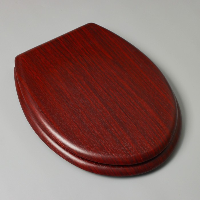 Сиденье для унитаза с крышкой &laquo;Натуральное дерево&raquo;, 45&times;35 см, цвет орех