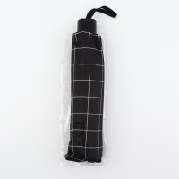 Зонт механический &laquo;Крупная клетка&raquo;, эпонж, 4 сложения, 8 спиц, R = 47/55 см, D = 110 см, цвет МИКС