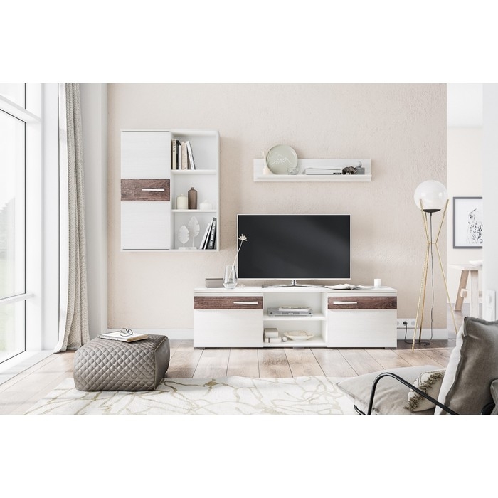 Гостиная Акита малая, Ясень анкор светлый/Дуб бомонд какао Гостиная Акита малая, Ясень анкор светлый/Дуб бомонд какао