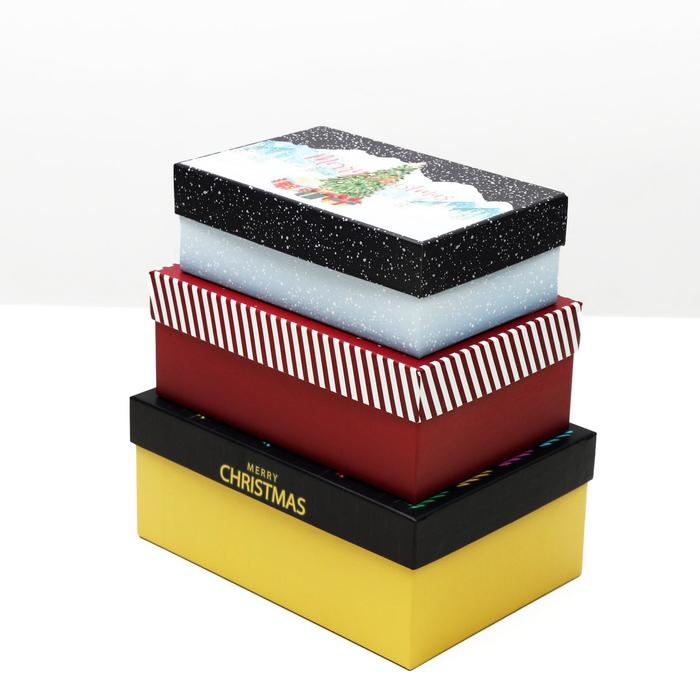 Набор коробок 3 в 1 Merry christmas, 23 х 16 х 9,5 - 19 х 12 х 6,5 см