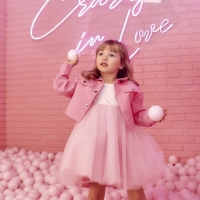 Платье нарядное детское KAFTAN, р. 30 (98-104 см), белый/розовый