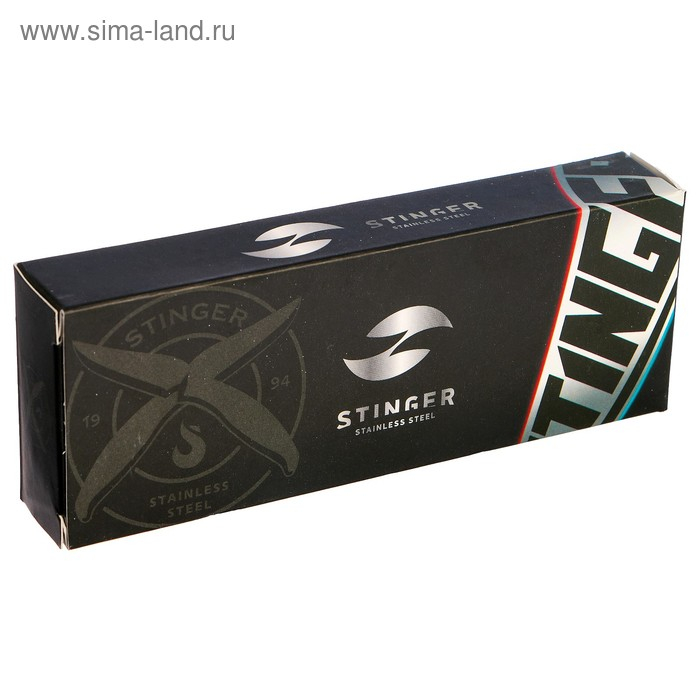 Складной нож Stinger с клипом, 80 мм, рукоять: сталь, пластик, коробка картон Складной нож Stinger с клипом, 80 мм, рукоять: сталь, пластик, коробка картон