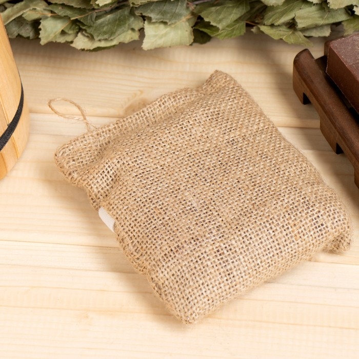 Мочалка джутовая с мылом "Лаванда" 110 г