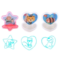 Печать цветная «Зверята» , набор 3 шт., ролик-печать с 2 насадками, штемпельная подушка Печать цветная «Зверята» , набор 3 шт., ролик-печать с 2 насадками, штемпельная подушка