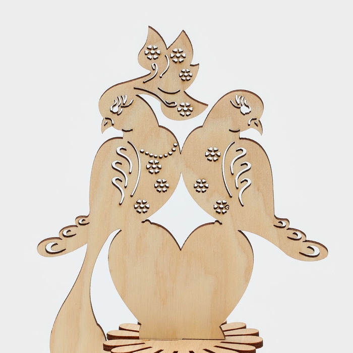 Салфетница деревянная &laquo;Голубки&raquo;, 25&times;13&times;13 см