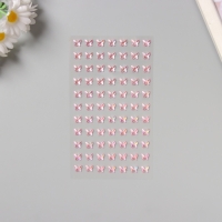 Наклейка пластик стразы "Бабочки" розовая 15х9 см