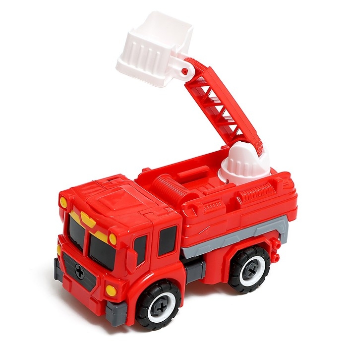 Конструктор винтовой &laquo;Пожарная&raquo;, 2 в 1 робот-машина