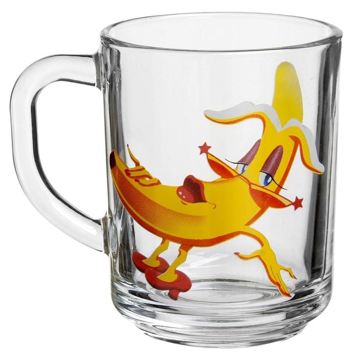 Кружка стеклянная &laquo;Фрутис&raquo;, 200 мл, рисунок МИКС