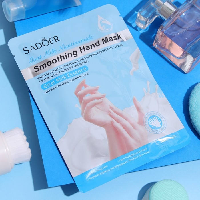 Маска-перчатки для рук, питательная, омолаживающая с молоком Маска-перчатки для рук, питательная, омолаживающая с молоком