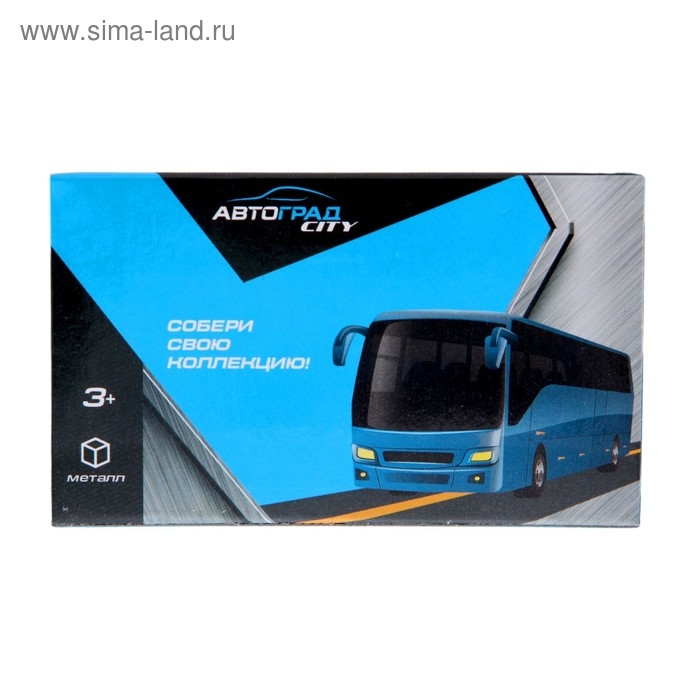 Автобус металлический &laquo;Междугородний&raquo;, масштаб 1:64, цвет зелёный