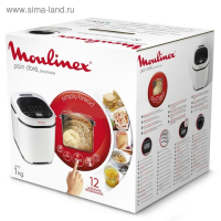 Хлебопечка Moulinex OW 210130, 650 Вт, 12 программ, варка джема, ржаной хлеб, белая Хлебопечка Moulinex OW 210130, 650 Вт, 12 программ, варка джема, ржаной хлеб, белая