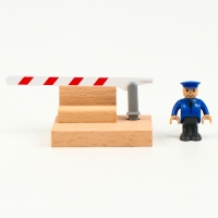 Детский шлагбаум &laquo;Дорожная полиция&raquo; совместим с Ж/Д набором &laquo;Транспорт&raquo; 7,5 &times; 6 &times; 4 см