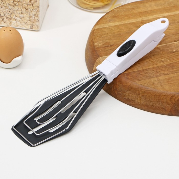 Лопатка двойная Доляна &laquo;Помощник&raquo;, 30 см, с держателем