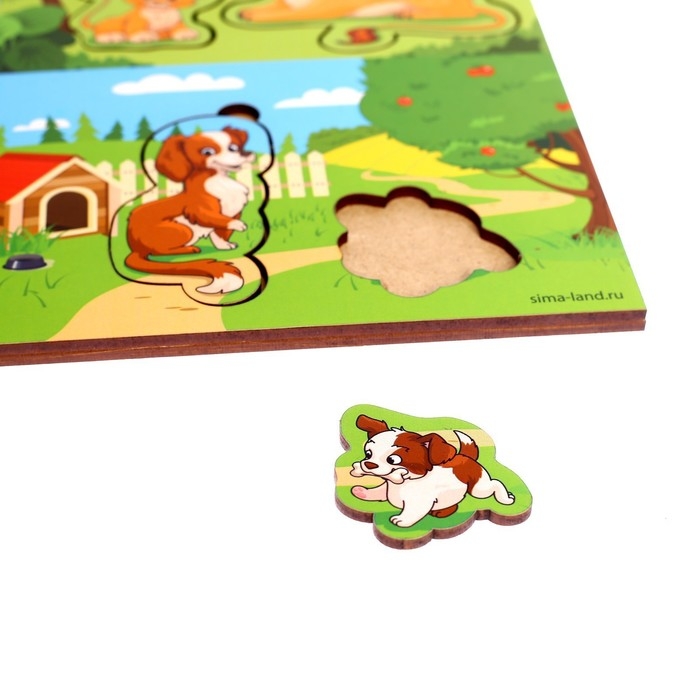 Головоломка с аппликациями &laquo;&lrm;Кто где живёт?&raquo;&lrm;