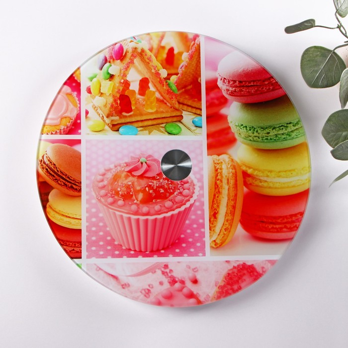 Подставка стеклянная для торта вращающаяся Доляна &laquo;Сладости&raquo;, d=32 см ㅤ