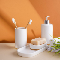Набор аксессуаров для ванной комнаты Доляна «Гармония», 4 предмета (дозатор 380 мл, мыльница, стакан, подставка), цвет белый Набор аксессуаров для ванной комнаты Доляна «Гармония», 4 предмета (дозатор 380 мл, мыльница, стакан, подставка), цвет белый