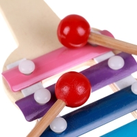 Металлофон &laquo;Гитара&raquo; 21&times;10,5 &times; 1,5 см, 2 палочки, МИКС