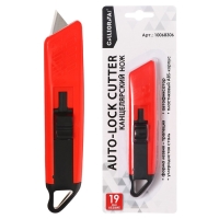 Нож универсальный трапециевидный 19мм, фиксатор, корпус пластик, TOP Нож универсальный трапециевидный 19мм, фиксатор, корпус пластик, TOP