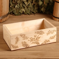 Ящик деревянный "Spa day at home", 24.5×14×8 см, микс Ящик деревянный "Spa day at home", 24.5×14×8 см, микс